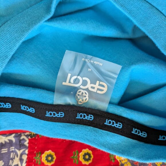 Disney Epcot Center Blue Crop Top Size M - Picture 2 of 8